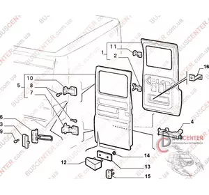 Навес двери задней распашной левой низкой верхний (петля 180°) Peugeot Boxer 1308098080 Навес двери задней распашной левой низкой верхний (петля 180°) Peugeot Boxer 1308098080