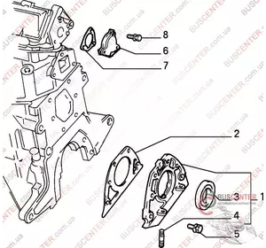 Сальник коленвала задний Fiat Doblo 46416876 EL199180 Сальник коленвала задний Fiat Doblo 46416876 EL199180