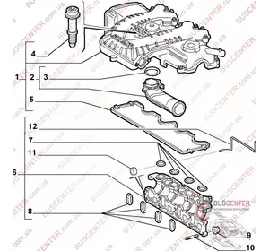 Прокладка клапанной крышки Fiat Doblo 46548441 026247P Прокладка клапанной крышки Fiat Doblo 46548441 026247P
