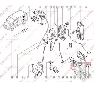 Тяга замка двери задней распашной левой (от замка к ручке внутренний) Renault Trafic 8200006256 Тяга замка двери задней распашной левой (от замка к ручке внутренний) Renault Trafic 8200006256