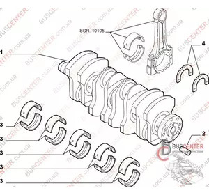 Коленвал STD Fiat Doblo 55200307 MTS 0252 Коленвал STD Fiat Doblo 55200307 MTS 0252