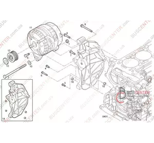 Кронштейн крепления генератора Mitsubishi Canter 504339833 Кронштейн крепления генератора Mitsubishi Canter 504339833