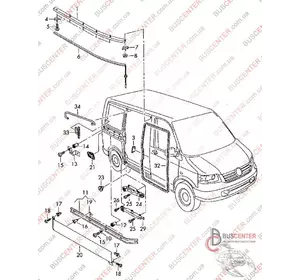 Направляющая боковой правой сдвижной двери (лижа, рейка) Volkswagen Transporter 7H3843872AA Направляющая боковой правой сдвижной двери (лижа, рейка) Volkswagen Transporter 7H3843872AA