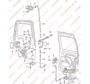 Замок двери задней левой/ правой нижний Volkswagen Transporter 701827635 Замок двери задней левой/ правой нижний Volkswagen Transporter 701827635
