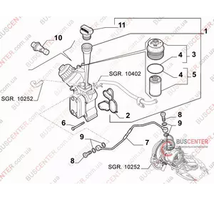 Крышка корпуса масляного фильтра Fiat Doblo 55213470 179024J Крышка корпуса масляного фильтра Fiat Doblo 55213470 179024J