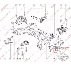 Подушка двигателя передняя (восьмёрка) Renault Megane 112380295R 10644 Подушка двигателя передняя (восьмёрка) Renault Megane 112380295R 10644