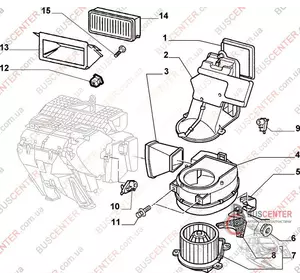 Регулятор вентилятора печки 3 выхода (реостат) Fiat Scudo 9790339580 WE 56217 Регулятор вентилятора печки 3 выхода (реостат) Fiat Scudo 9790339580 WE 56217