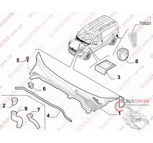 Клипса защиты горловины топливного бака Fiat Doblo 7754387 7754387