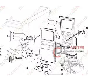 Навес двери задней распашной правой высокой верхний (петля 180°) Fiat Ducato 1308213080 Навес двери задней распашной правой высокой верхний (петля 180°) Fiat Ducato 1308213080