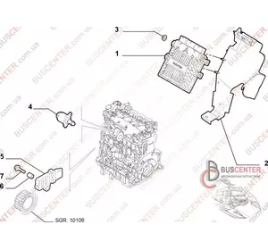 Кронштейн крепления блока управления ЭБУ Fiat Scudo 1400930480 Кронштейн крепления блока управления ЭБУ Fiat Scudo 1400930480