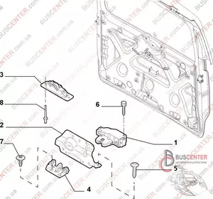Ручка двери задней ляды внутренняя Fiat Scudo 1488272077 Ручка двери задней ляды внутренняя Fiat Scudo 1488272077