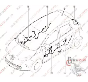 Проводка двери задней правой Renault Zoe 241261422R Проводка двери задней правой Renault Zoe 241261422R