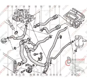 Патрубок радиатора печки нижний (шланг системы отопления) Renault Kangoo 7700834896 Патрубок радиатора печки нижний (шланг системы отопления) Renault Kangoo 7700834896