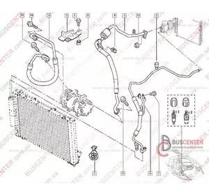 Трубка кондиционера Renault Kangoo 8200268001 Трубка кондиционера Renault Kangoo 8200268001