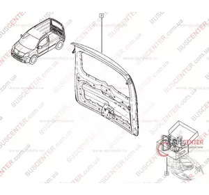 Дверь задняя ляда под стекло Renault Kangoo 7751478149 Дверь задняя ляда под стекло Renault Kangoo 7751478149