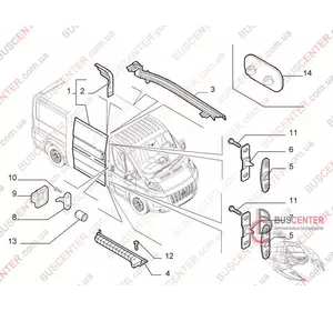 Направляющий палец сдвижной двери (зуб, палец, фиксатор) Fiat Ducato 1312924080 131306J Направляющий палец сдвижной двери (зуб, палец, фиксатор) Fiat Ducato 1312924080 131306J