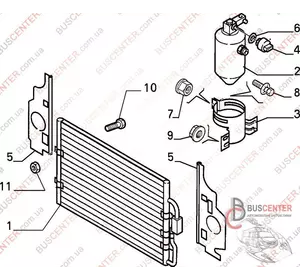 Радиатор кондиционера Fiat Scudo 1486721080 009-016-0018 Радиатор кондиционера Fiat Scudo 1486721080 009-016-0018