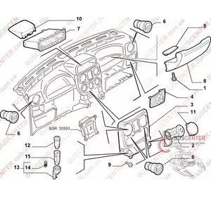 Дефлектор Fiat Doblo 735318641 Дефлектор Fiat Doblo 735318641