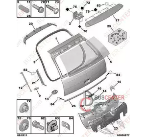 Стекло двери задней ляды (5-ти дверная) Citroen C4 8744T3 Стекло двери задней ляды (5-ти дверная) Citroen C4 8744T3