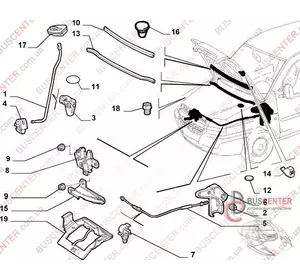 Уплотнитель капота (под лобовым стеклом) Fiat Doblo 46807822 Уплотнитель капота (под лобовым стеклом) Fiat Doblo 46807822