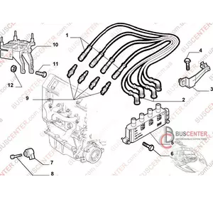 Провода высоковольтные комплект (свечной кабель CIL. 2-3) Fiat Doblo 55195776 Провода высоковольтные комплект (свечной кабель CIL. 2-3) Fiat Doblo 55195776