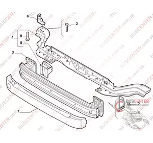 Усилитель переднего бампера Fiat Fiorino 1353774080 Усилитель переднего бампера Fiat Fiorino 1353774080