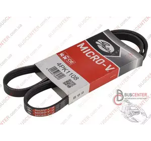 Ремень ручейковый 4 PK 1108 (привод компрессора кондиционера) Nissan Qashqai 504048243 4PK1108 Ремень ручейковый 4 PK 1108 (привод компрессора кондиционера) Nissan Qashqai 504048243 4PK1108