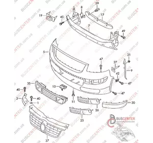 Решетка переднего бампера Volkswagen Transporter 7H0807719 Решетка переднего бампера Volkswagen Transporter 7H0807719