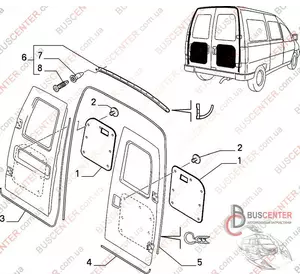 Уплотнитель задних дверей (верхний) Fiat Scudo 1474864080 Уплотнитель задних дверей (верхний) Fiat Scudo 1474864080