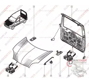 Упор капота (фиксатор, держатель, опора) Mercedes Citan 8200497788 505 1687 Упор капота (фиксатор, держатель, опора) Mercedes Citan 8200497788 505 1687