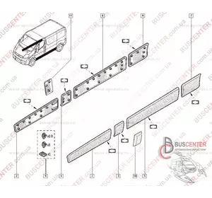 Молдинг правой боковой части (листва, накладка декоративная) Renault Trafic 8200036101  8200036101 Молдинг правой боковой части (листва, накладка декоративная) Renault Trafic 8200036101  8200036101