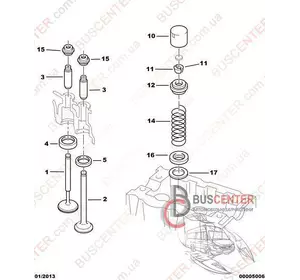 Направляющая втулка клапана Fiat Scudo 0220 75 Направляющая втулка клапана Fiat Scudo 0220 75