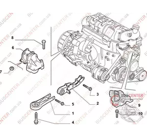 Подушка двигателя  правая Fiat Ducato 1358088080 MH11124 Подушка двигателя  правая Fiat Ducato 1358088080 MH11124