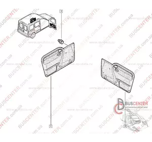 Обшивка двери передней правой/ механический стеклоподъемник (карта) Renault Kangoo 7700304761 Обшивка двери передней правой/ механический стеклоподъемник (карта) Renault Kangoo 7700304761