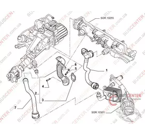Патрубок охлаждения картерных газов (шланг) Fiat Doblo 55209654 Патрубок охлаждения картерных газов (шланг) Fiat Doblo 55209654