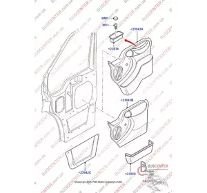 Карман двери передней левой Ford Transit YC15V23943BXZUZR Карман двери передней левой Ford Transit YC15V23943BXZUZR