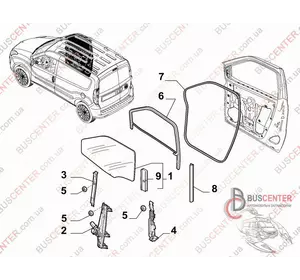 Направляющая стекла двери передней  правой/левой Fiat Doblo 51934401 Направляющая стекла двери передней  правой/левой Fiat Doblo 51934401