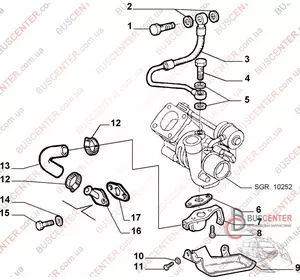 Сливная трубка турбины Fiat Doblo 55190566 Сливная трубка турбины Fiat Doblo 55190566
