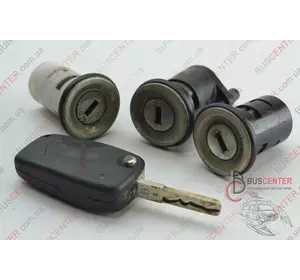 Личинка замка с ключем комплект Fiat Ducato 735319057 735319055 Личинка замка с ключем комплект Fiat Ducato 735319057 735319055