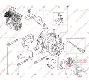 Кронштейн крепления ТНВД Renault Kangoo 166345048R Кронштейн крепления ТНВД Renault Kangoo 166345048R