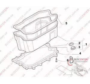 Прокладка масляного поддона Fiat Ducato 504018307 EL505450 Прокладка масляного поддона Fiat Ducato 504018307 EL505450